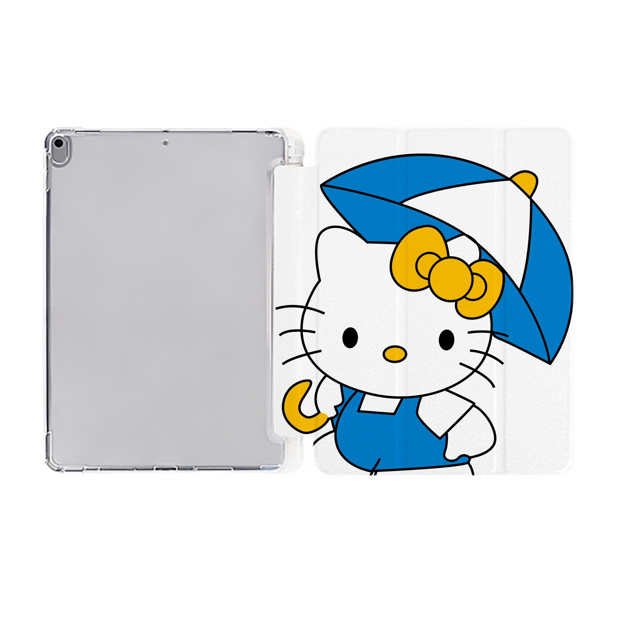 （画像用） Hello Kitty ハローキティ IPad ケース ペン収納付き 三つ折りスタンド PUレザー×シリコン 対応機種9.5/10.5/10.9インチ